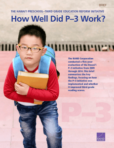 How Well Did P–3 Work? BRIEF