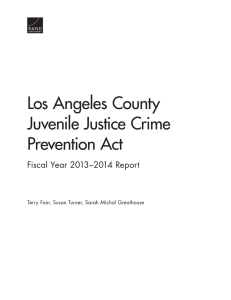 Los Angeles County Juvenile Justice Crime Prevention Act Fiscal Year 2013–2014 Report