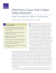 B What Factors Cause Youth to Reject Violent Extremism?