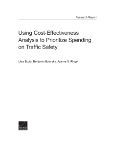 Using Cost-Effectiveness Analysis to Prioritize Spending on Traffic Safety Research Report