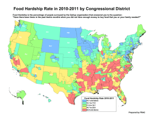 Food Hardship Rate in 2010-2011 by Congressional District