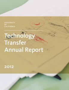 Technology Transfer Annual Report 2012