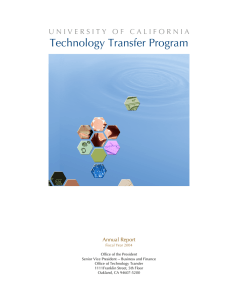 Technology Transfer Program  Annual Report