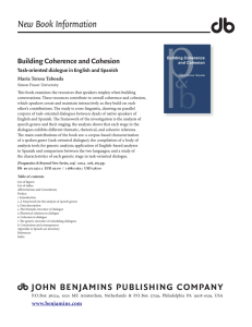 New Book Information Building Coherence and Cohesion