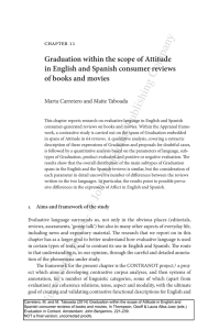 Graduation within the scope of Attitude in English and Spanish consumer reviews