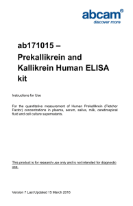 ab171015 – Prekallikrein and Kallikrein Human ELISA kit