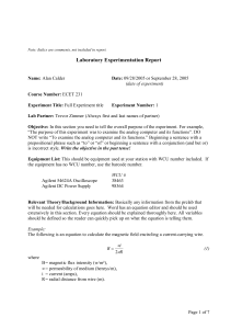 Laboratory Experimentation Report