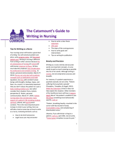 The Catamount’s Guide to Writing in Nursing