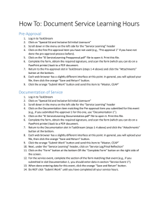 How To: Document Service Learning Hours Pre-Approval