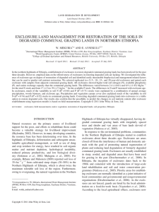 EXCLOSURE LAND MANAGEMENT FOR RESTORATION OF THE SOILS IN