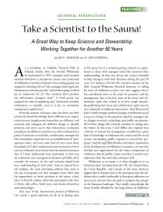 A Take a Scientist to the Sauna!