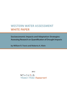 WESTERN WATER ASSESSMENT WHITE PAPER