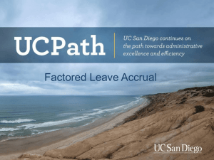 Factored Leave Accrual