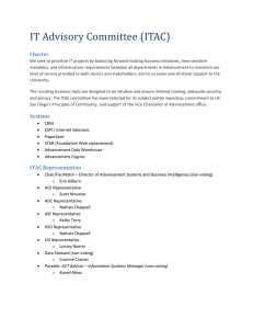 IT Advisory Committee (ITAC) Charter