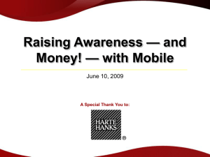 — and Raising Awareness — with Mobile Money!