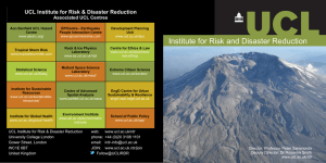 UCL Institute for Risk &amp; Disaster Reduction