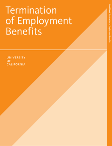 Termination of Employment Benefits Fact Sheet: