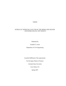 THESIS HYDRAULIC MODELING ANALYSIS OF THE MIDDLE RIO GRANDE