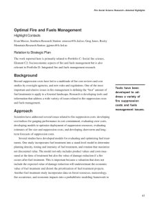 Optimal Fire and Fuels Management Highlight Contacts