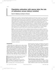 Population estimation with sparse data: the role