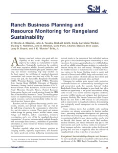 Ranch Business Planning and Resource Monitoring for Rangeland Sustainability