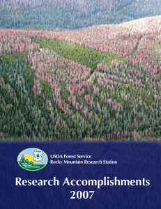 Research Accomplishments 2007 USDA Forest Service