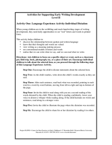 Activities for Supporting Early Writing Development Level II