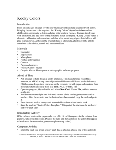 Kooky Colors Introduction