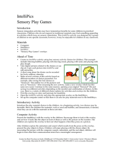 IntelliPics Sensory Play Games Introduction