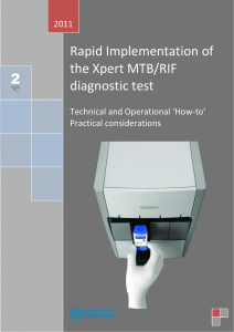 Rapid Implementation of the Xpert MTB/RIF diagnostic test