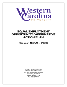 EQUAL EMPLOYMENT OPPORTUNITY/AFFIRMATIVE ACTION PLAN