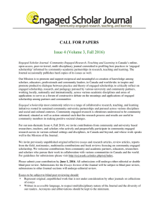 CALL FOR PAPERS Issue 4 (Volume 3, Fall 2016)