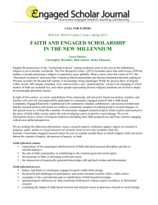 FAITH AND ENGAGED SCHOLARSHIP IN THE NEW MILLENNIUM