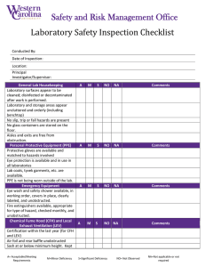 Safety and Risk Management Office Laboratory Safety Inspection Checklist