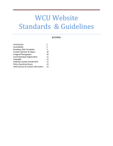 WCU Website Standards  &amp; Guidelines