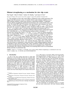 Dilatant strengthening as a mechanism for slow slip events