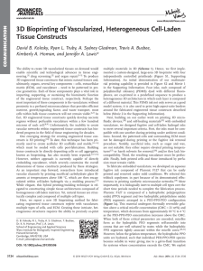 3D Bioprinting of Vascularized, Heterogeneous Cell-Laden Tissue Constructs