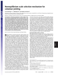 Nonequilibrium scale selection mechanism for columnar jointing Lucas Goehring , L. Mahadevan