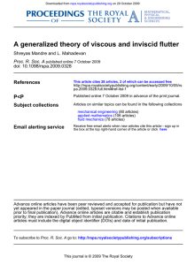 A generalized theory of viscous and inviscid flutter References doi: 10.1098/rspa.2009.0328