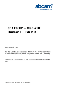 ab119502 – Mac-2BP Human ELISA Kit