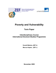 Poverty and Vulnerability Term Paper Interdisciplinary Course International Doctoral Studies Programme