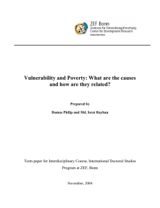 Vulnerability and Poverty: What are the causes