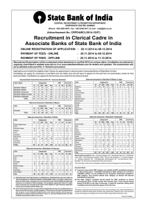 Recruitment in Clerical Cadre in