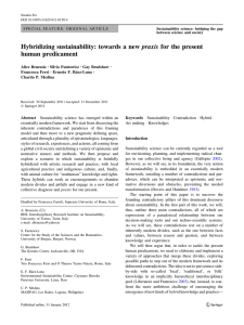 S P E C I A L F E A... Sustainability science: bridging the gap between science and society