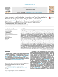 Land Use Policy Socio-economic