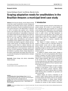 Scoping adaptation needs for smallholders in the 1  Introduction Research Article