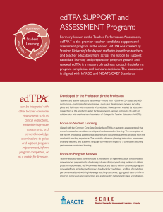 edTPA SUPPORT and ASSESSMENT Program: