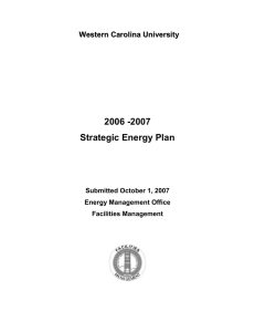 2006 -2007 Strategic Energy Plan  W