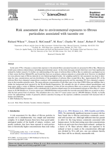 Risk assessment due to environmental exposures to fibrous Richard Wilson