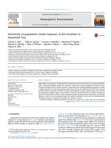 ﬁre locations in Sensitivity of population smoke exposure to Equatorial Asia